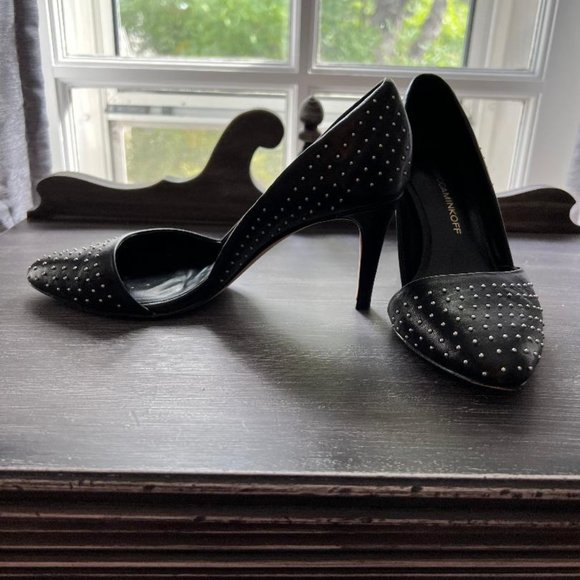 Rebecca Minkoff Black Studded Brie Heels US Size 5.5 - Picture 2 of 8
